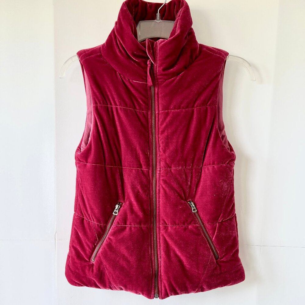 Dylan LA Velour Pink Puffer Vest, Size XS, Excellent Condition!
